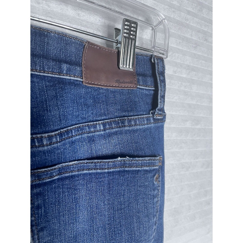 Madewell Womens Dark Jeans Size 27, 10" High Rise Skinny Raw Hem Button Fly - Picture 16 of 16